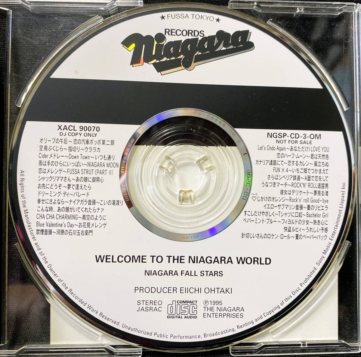 NIAGARA FALL STARS / WELCOME TO THE NIAGARA WORLD / プロモ DJ COPY ONLY / 大滝詠一 , SUGAR BABE , 山下達郎 他 / XACL 90070 _画像7