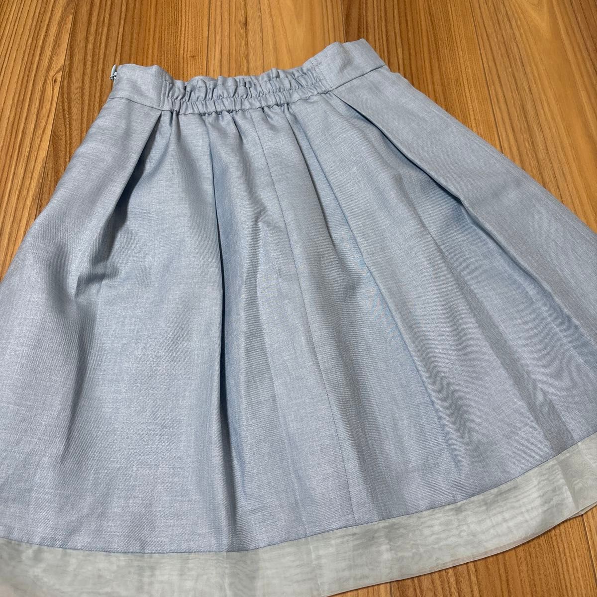 スカート　膝丈スカート　Rew de Rew  34サイズ　日本製　可愛い　ブルー　水色　かわいい　フレアースカート ひざ丈