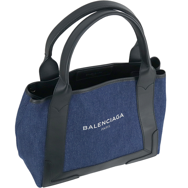  Balenciaga BALENCIAGA большая сумка темно-синий маленький бегемот s Denim blue black 1146