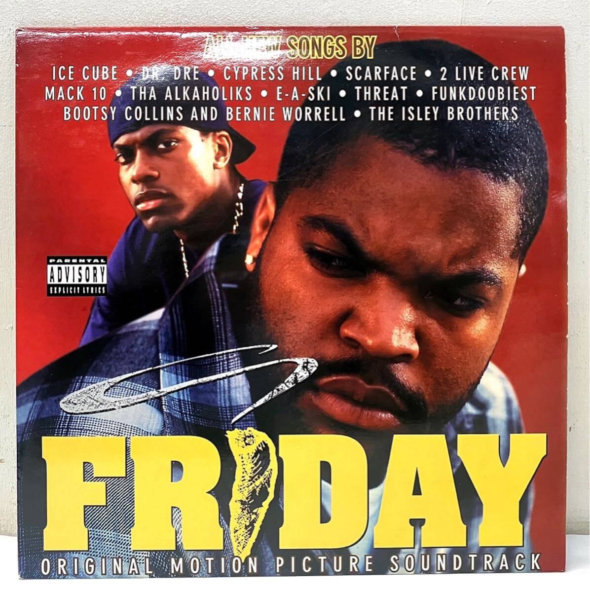 AE05405▲貴重 映画 FRIDAY サウンドトラック 2LPレコード フライデー/ICE CUBE/DR.DRE/SCARFACE/CYPRESS HILL/MACK 10_画像1