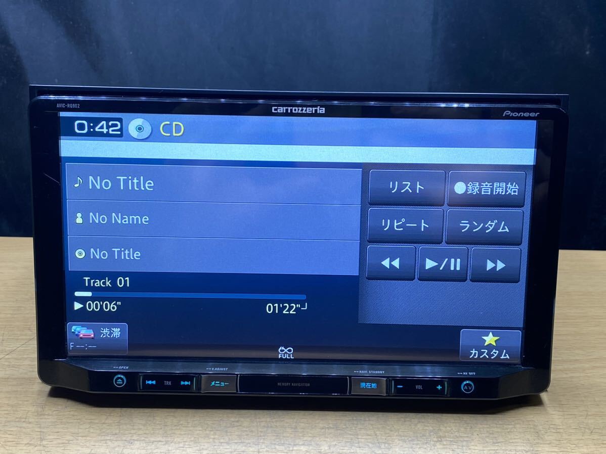 Carrozzeria カロッツェリア AVIC-RQ902 メモリーナビ　地図データ　2018年　チェックOK 9インチ　フルセグ　SD CD DVD Bluetooth _画像5