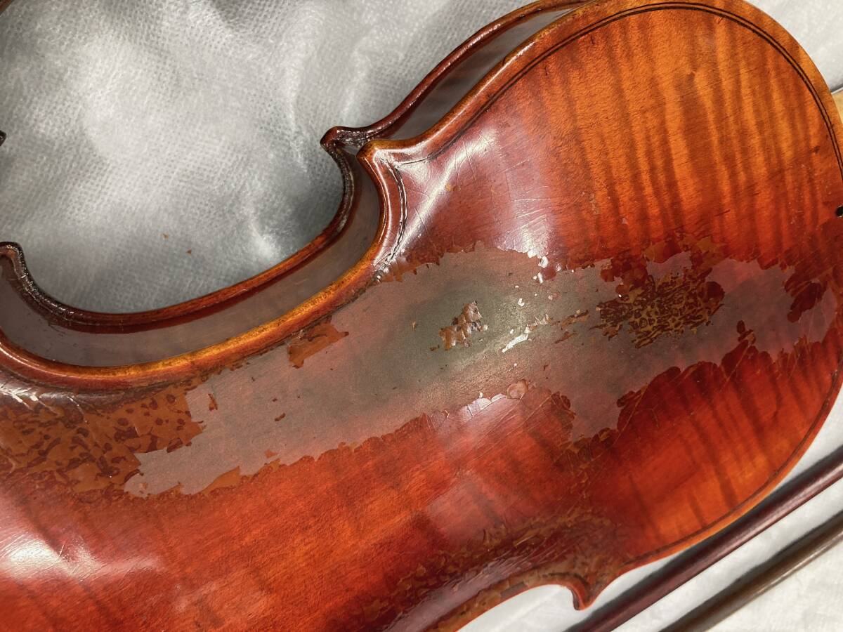 【06】2挺まとめ MASAKICHI SUZUKI NO.34 / SUZUKI Violin Copy of Antonius Stradivarus 1720 Anno 1955 NO8 バイオリン 弦楽器_画像8