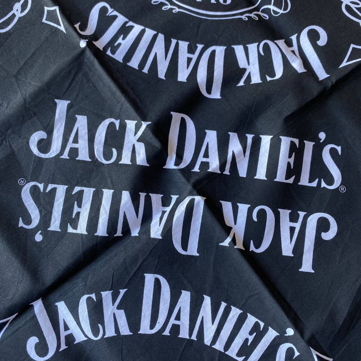 送料無料 Vintage ジャックダニエル Jack Daniel’s バンダナ アメリカ仕入れ 雑貨 ウィスキー アルコール ハンカチ ヴィンテージ A1144_画像3