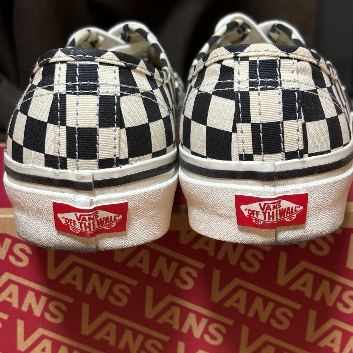 【希少】VANS アナハイムファクトリー オーセンティック チェッカーフラッグ　26.5cm  白　黒　【生産終了】モーガン蔵人