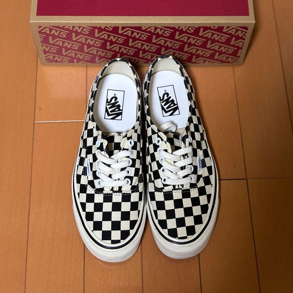 【希少】VANS アナハイムファクトリー オーセンティック チェッカーフラッグ　26.5cm  白　黒　【生産終了】モーガン蔵人