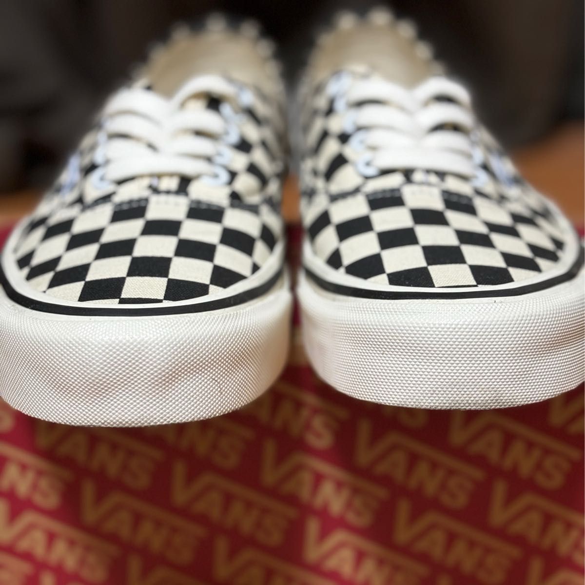 【希少】VANS アナハイムファクトリー オーセンティック チェッカーフラッグ　26.5cm  白　黒　【生産終了】モーガン蔵人