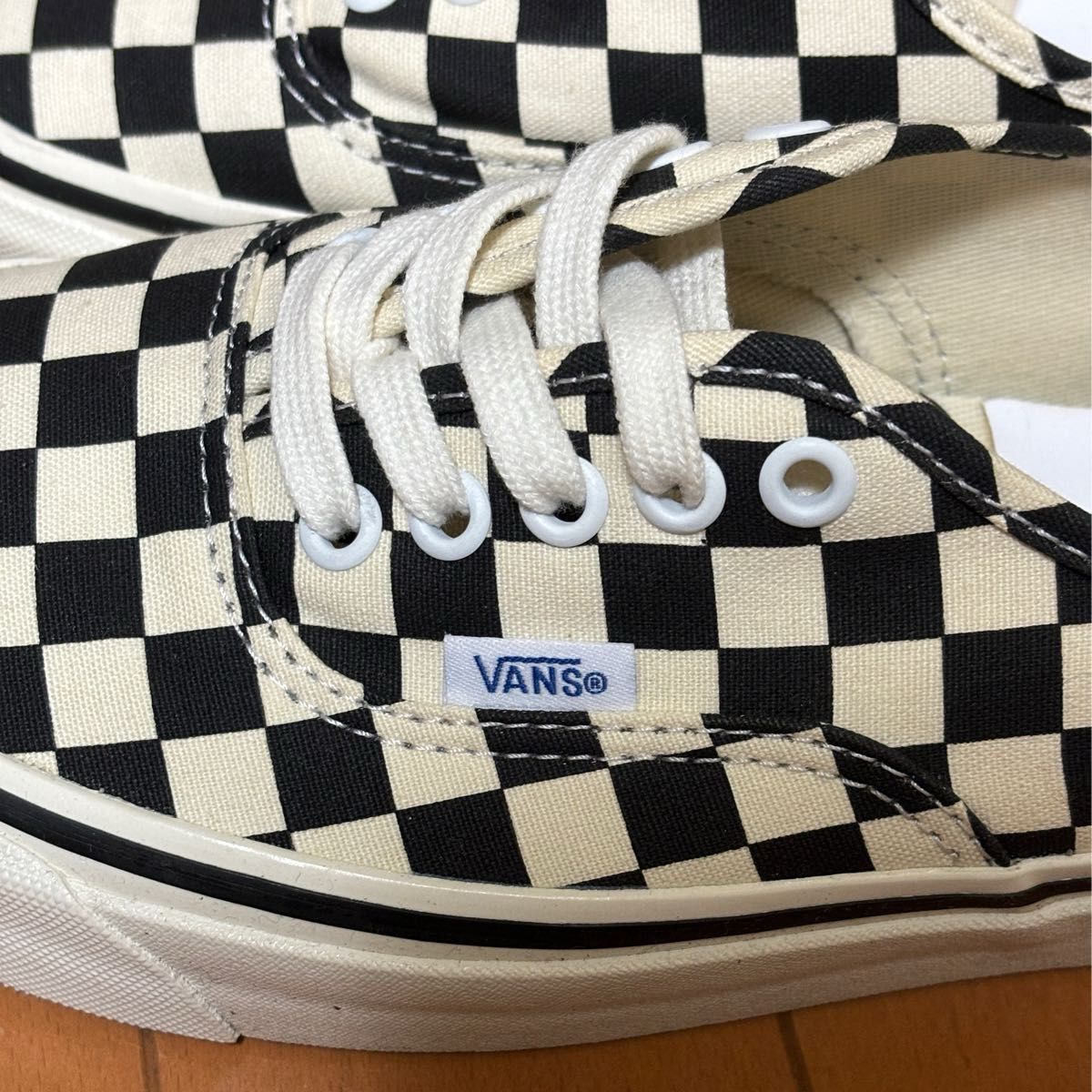 【希少】VANS アナハイムファクトリー オーセンティック チェッカーフラッグ　26.5cm  白　黒　【生産終了】モーガン蔵人