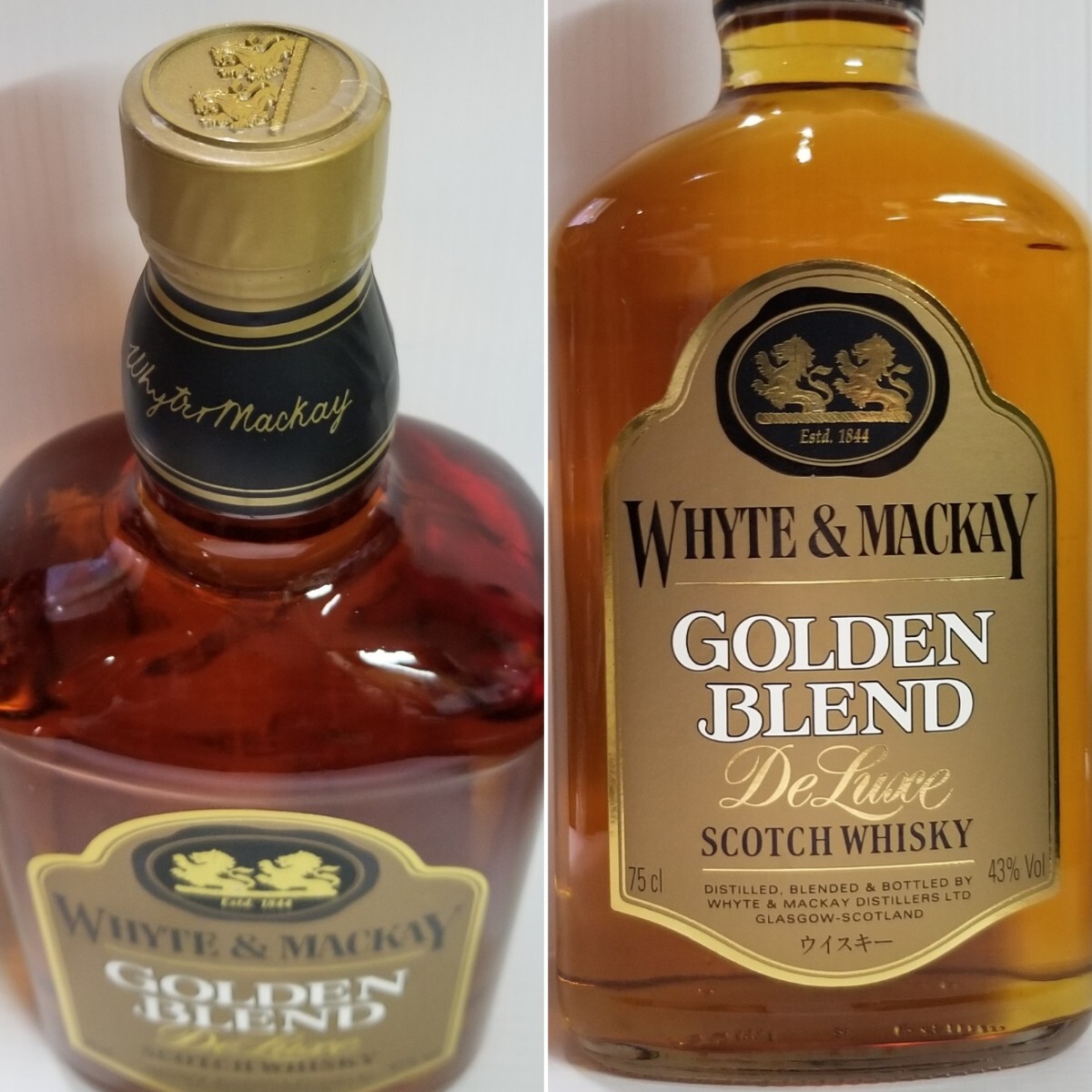 ★箱付★綺麗!!★WHYTE & MACKAY GOLDEN BLEND DeLuxe ホワイト マッカイ ゴールデン ブレンド デラックス スコッチ ウイスキー 750ml 43%の画像3