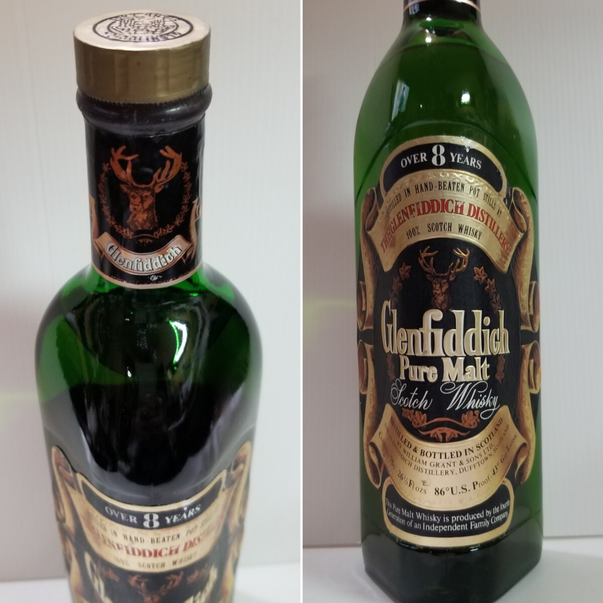 ★8年★綺麗!!★Glenfiddich Pure Malt OVER 8YEAR グレンフィディック ピュア モルト 8年 スコッチ ウイスキー 750ml 43%の画像3