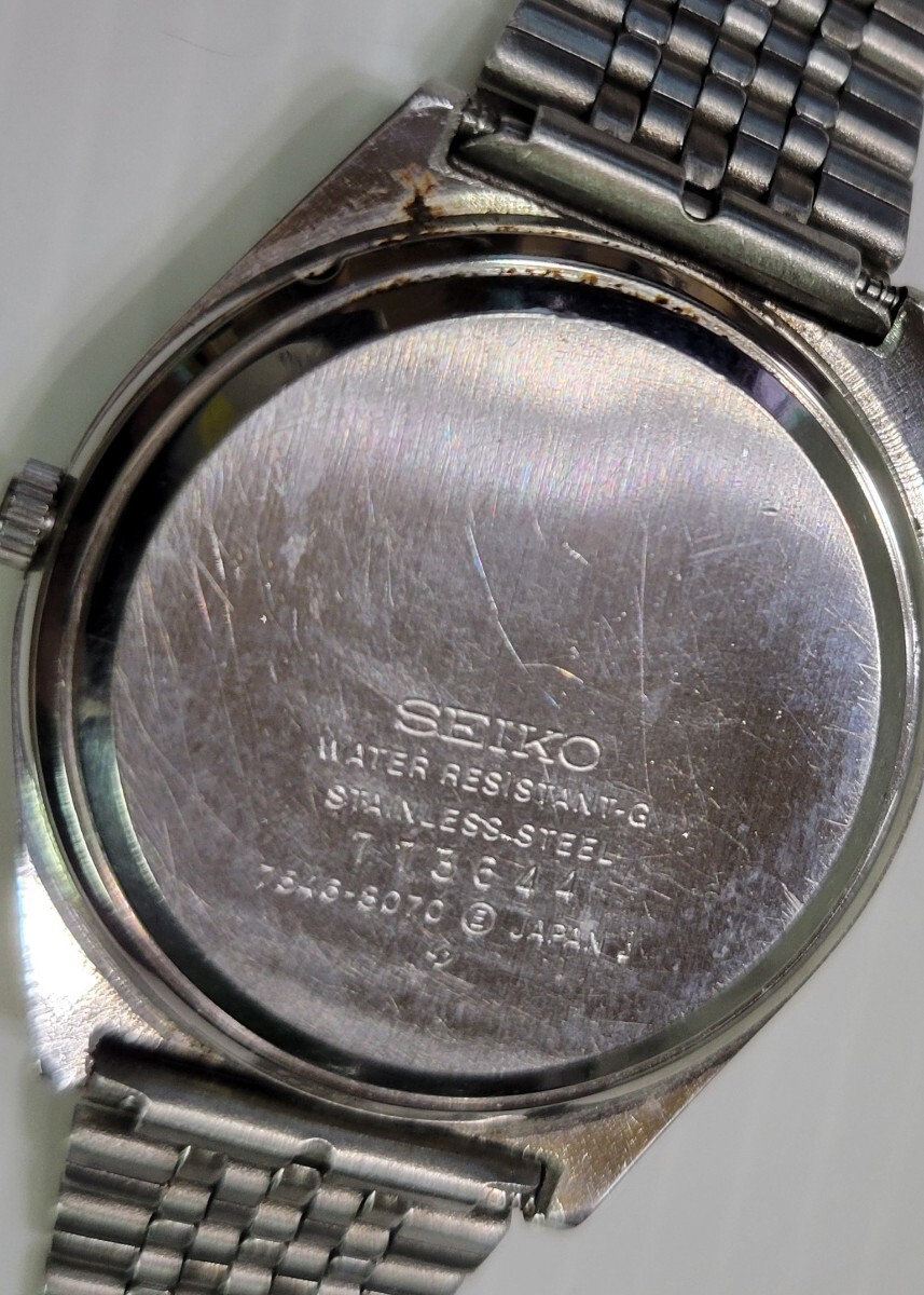 ★ヴィンテージ腕時計★SEIKO TYPE ll セイコー タイプ2 7546-8070 デイデイト メンズ クォーツ 腕時計_画像7