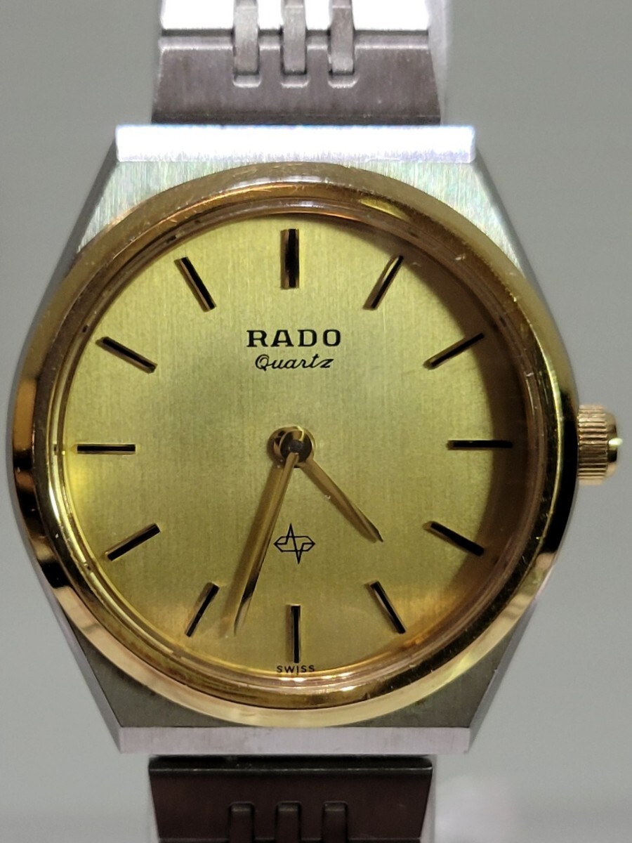 ★外観美品★RADO QUARTZ ラドー クォーツ 717.9502.4 文字盤 ゴールド レディース 腕時計_画像2