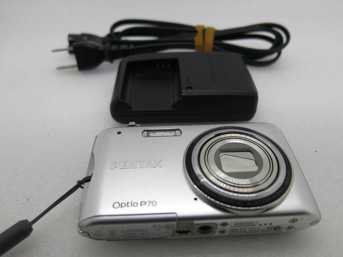 PENTAX Optio P70 デジタルカメラ SMC PENTAX LENS WIDE 28mm OPTICAL 4x ZOOM 4.9-19.6mm 【ANO060】_画像1
