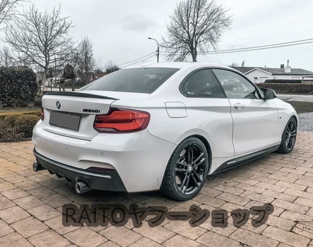 リアバンパー ディフューザー 片方1本 ブラック BMW 2シリーズ F22 F23 Mスポーツ 2013-2021 リア スポイラー ブレード_画像5