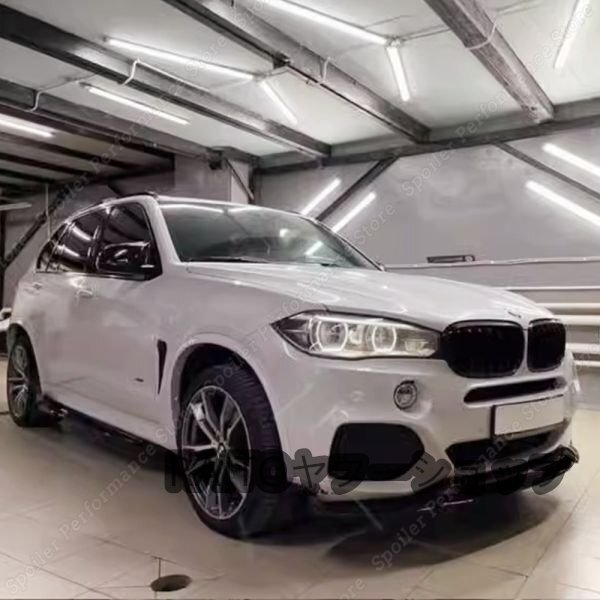 フロントバンパー リップスポイラー ブラック タイプ1 BMW X5 F15 Mスポーツ 2014-2018 フロント リップ スポイラー_画像2