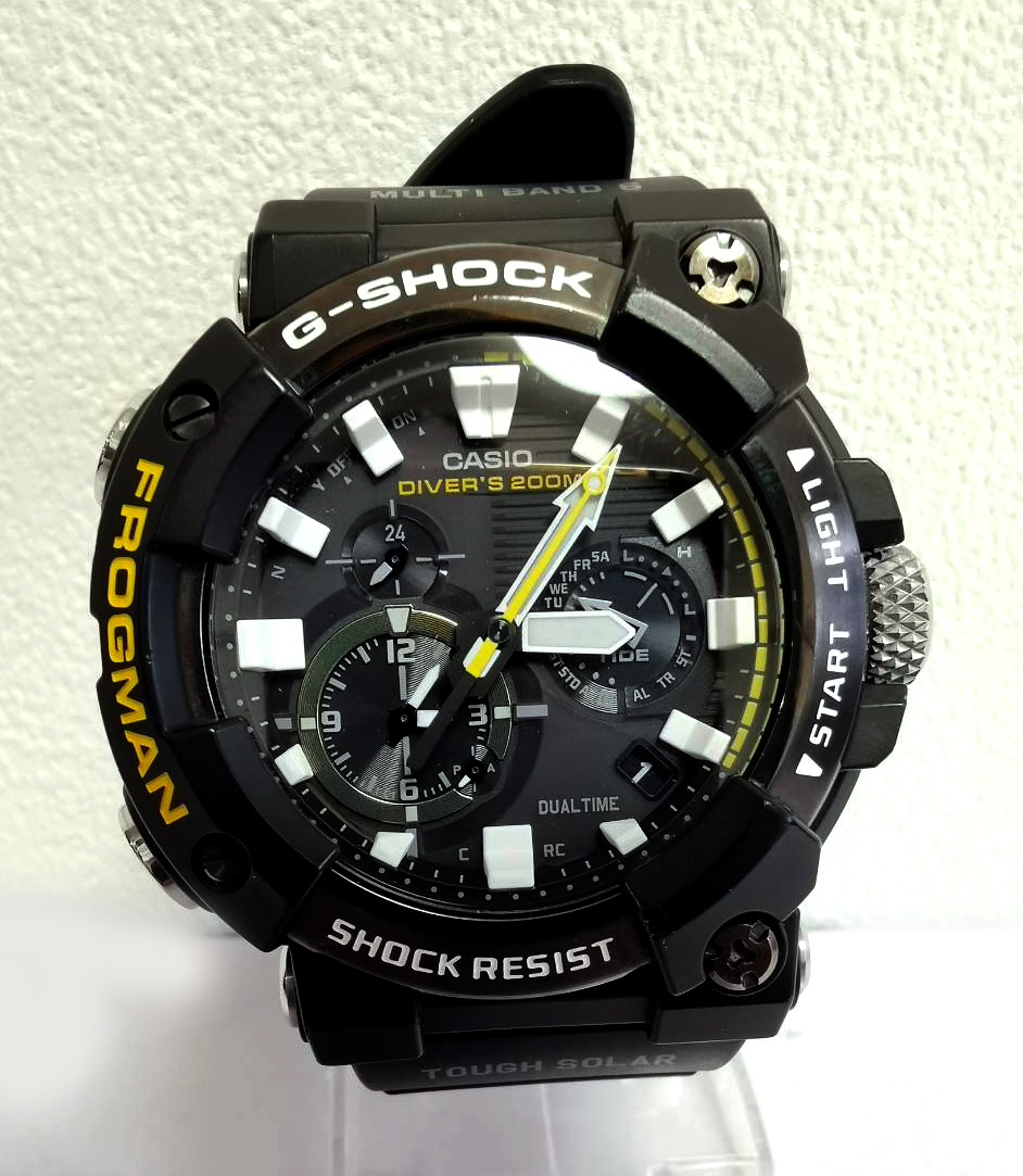 美品【G-SHOCK】 FROGMAN GWF-A1000-1AJF Bluetooth 電波ソーラー■Gショック イエロー フロッグマン_画像1