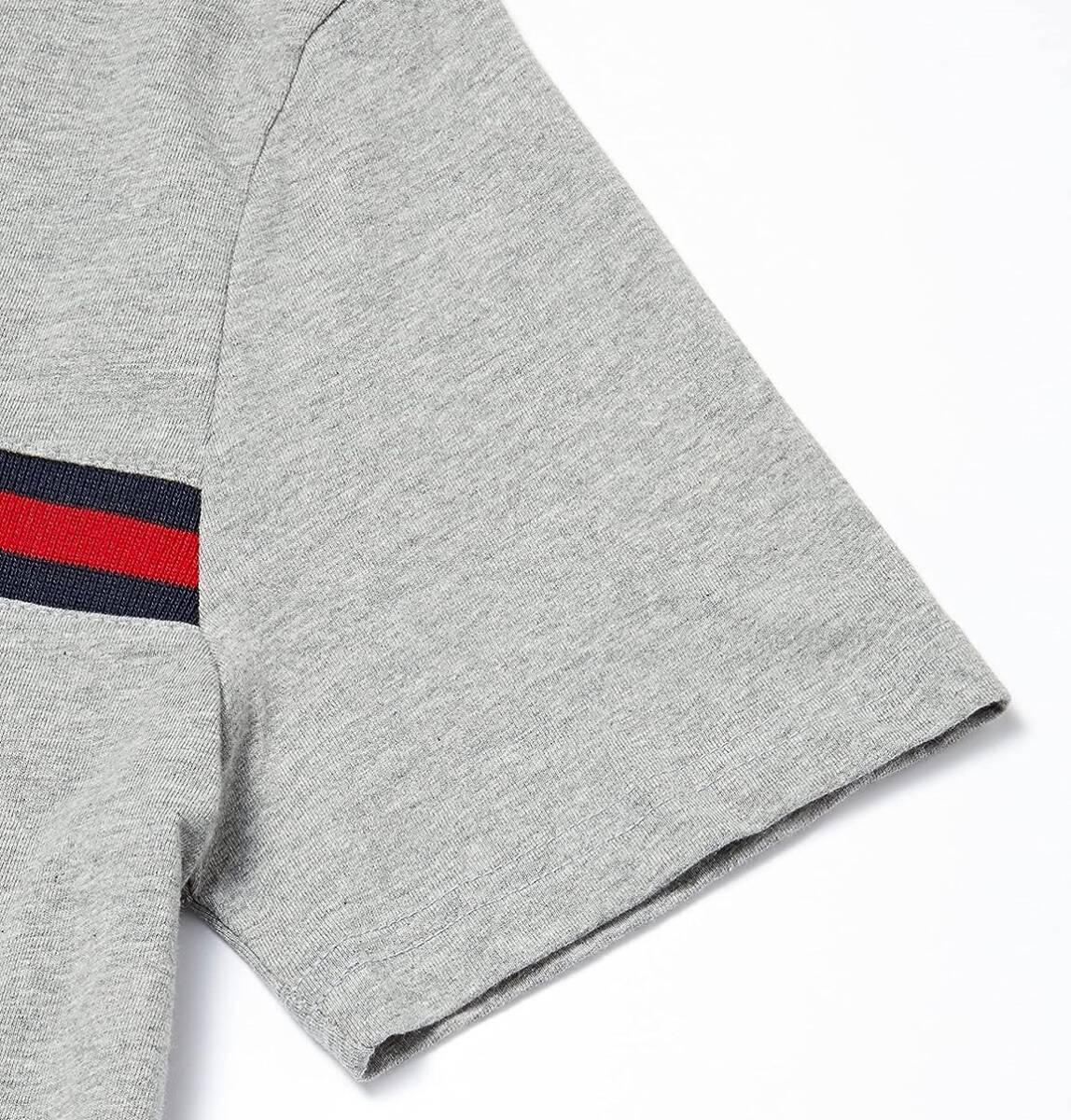 ■新品 定価5,500円 TOMMY HILFIGER Lサイズ 灰 オンライン限定 ロゴ刺繍 Tシャツ TINO TEE トミーヒルフィガー 即決 78J2765 GUCCI PRADA