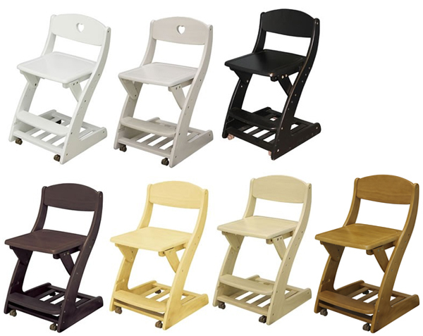 木製学習椅子 デスクチェア フィットチェア WC-16 ミディアムブラウン色_画像4