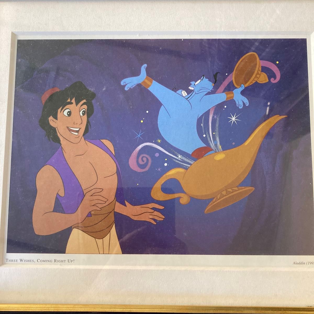 ディズニー アラジン ジーニー 絵 絵画 アート 額付き額入り ディズニー アラジン ジーニー 絵 絵画 アート 額付き額入り