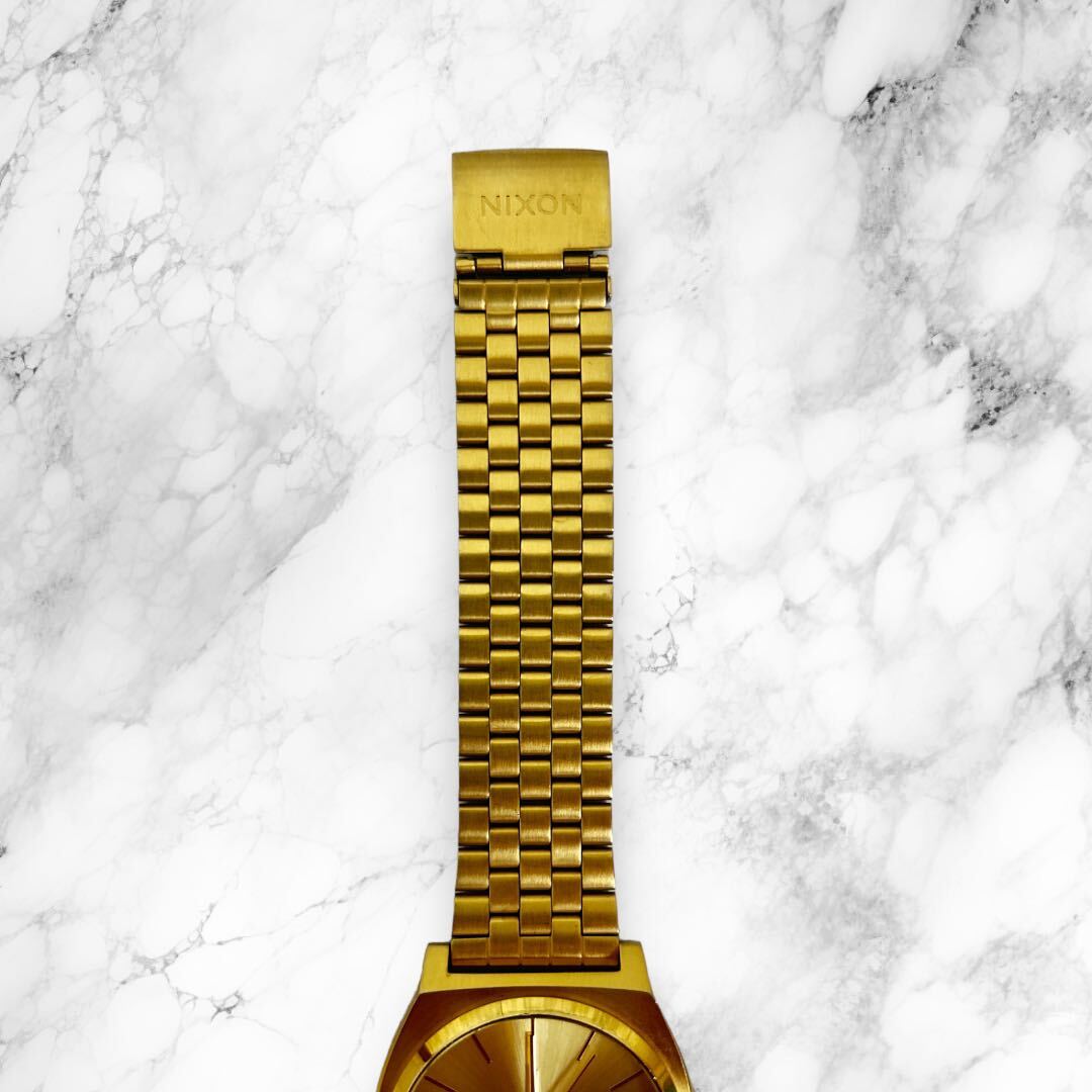 NIXON ニクソン クォーツ腕時計 アナログ ゴールド ステンレス MINIMAL 電池切れ メンズ腕時計の画像3