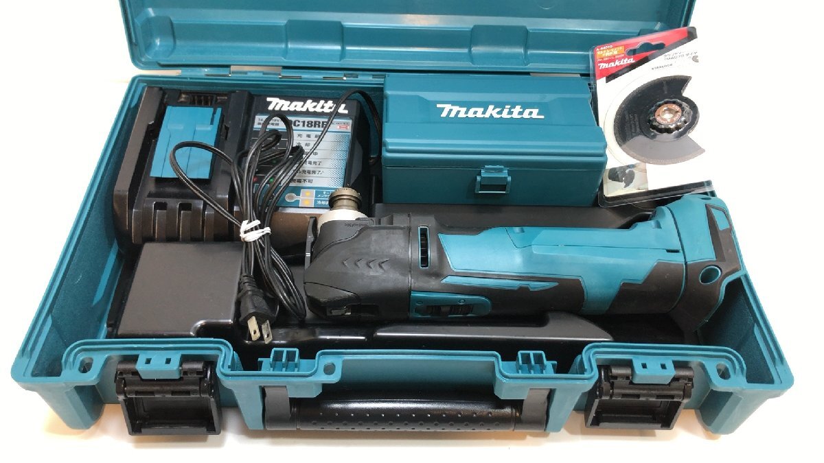 makita 18v 充電式マルチツール TM51D 本体 ケース 各種ブレード 充電器 ※バッテリー無し ブレード交換工具不要 ◎領収書発行OKの画像2