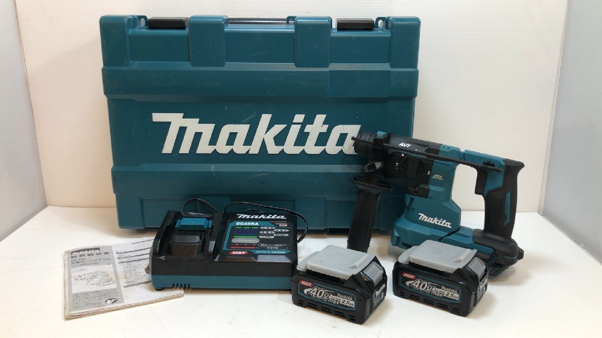 makita 40v max 20mm 充電式ハンマドリル HR010GRDX フルセット(バッテリー2個、充電器、ケース) ◎領収書発行OK マキタ HR010G_画像1