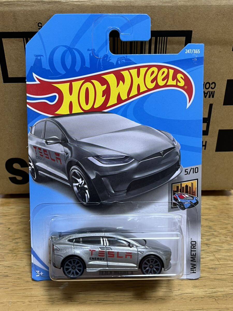 即決有★HW hotwheels ホットウィール TESLA MODEL X テスラ モデル X シルバー★ミニカー_画像1