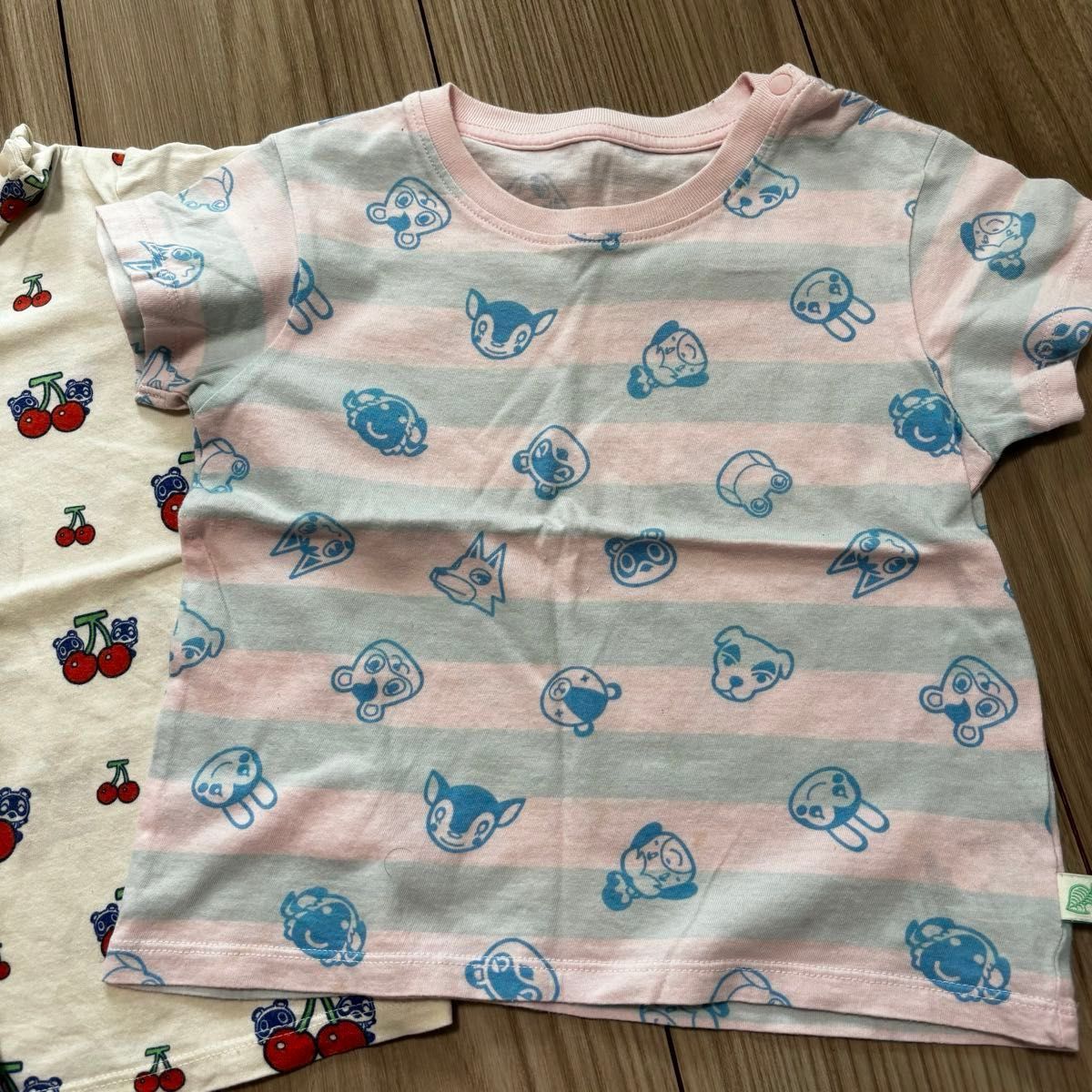 ユニクロ　UNIQLO　あつまれどうぶつの森　Tシャツ2枚　レギンス7分丈1枚　90cm