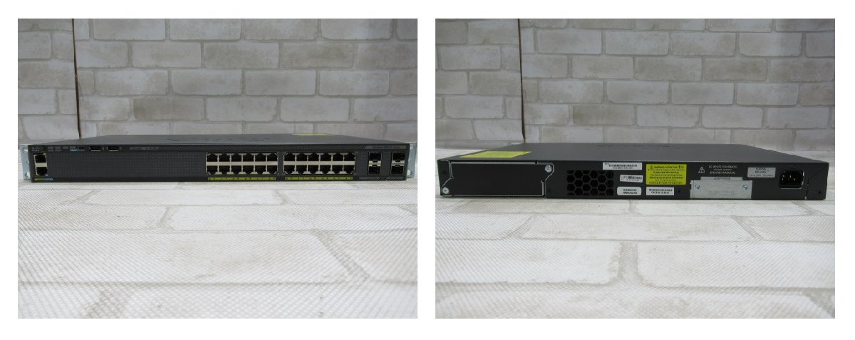 ▲Ω 新DK 0553t 保証有 Cisco【 WS-C2960X-24TS-L V05 】シスコ Catalyst 2960 動作確認・初期化済み 領収書発行可能_画像4