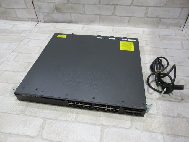 ▲Ω 新DK 0530t 保証有 Cisco【 WS-C3650-24TD-EV04 】シスコ Catalyst 3650-24 2×10G スイッチ 領収書発行可能_画像1