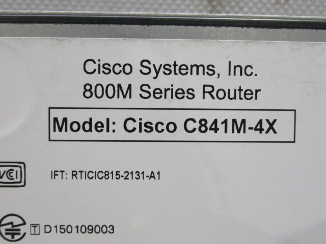 ▲Ω 新DK3 0547t 保証有 Cisco【 C841M-4X 】シスコ 800Mシリーズ ルーター　ACアダプタなし 動作確認・初期化済み 領収書発行可能_画像9