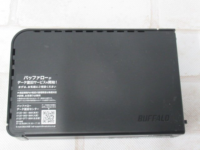 04067 Ω 新LE0106 保証有 BUFFALO【 HD-LX4.0U3D 】バッファロー HD-LXU3Dシリーズ 外付けHDD(4TB) 初期化済み AC・USBケーブル付_画像3