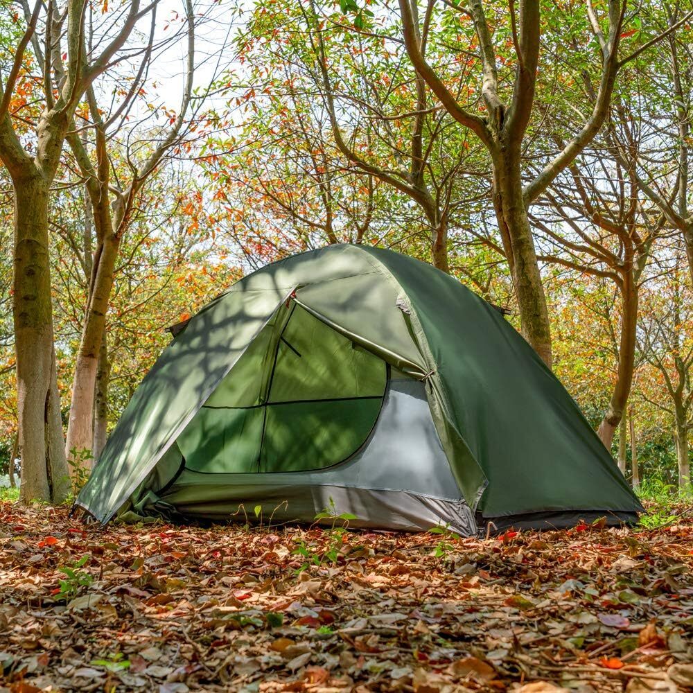 テント ソロテント 1人用 キャンプテント 二重層 自立式 耐水圧3000mm 通気 防風 軽量 コンパクト バイク アウトドア 登山用 簡単設営_画像8