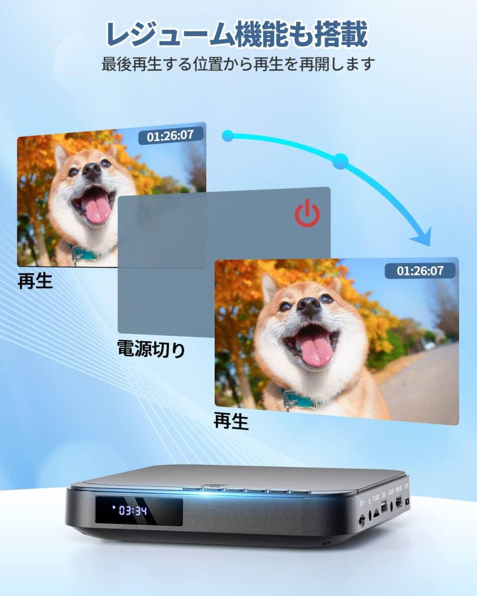 ミニDVDプレーヤー 1080PサポートFELEMAN DVD/CD再生専用モデル リージョンフリー CPRM対応_画像3