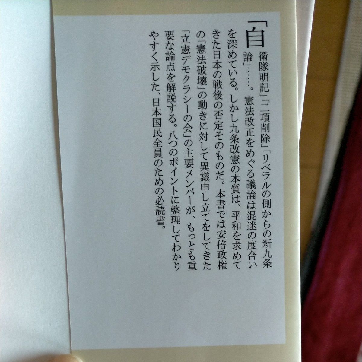 「改憲」の論点 （集英社新書　０９３９） 木村草太／著　青井未帆／著　柳澤協二／著　中野晃一／著　西谷修／著　山口二郎／著　杉田敦