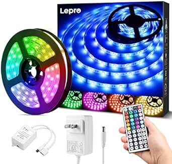 Lepro LEDテープライト 防水 RGB 5m 150連 SMD5050 DIY マルチカラー 間接照明 44キーリモコン 調_画像1