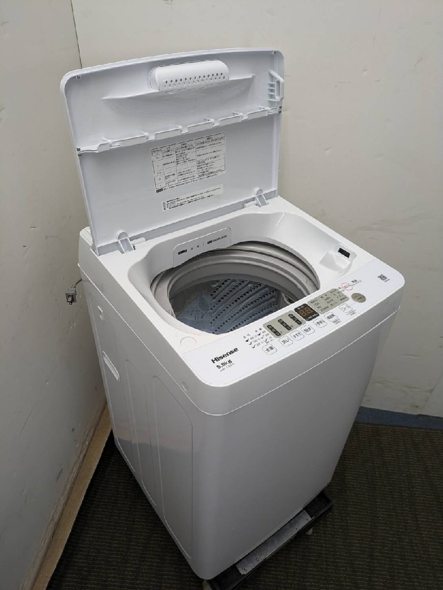 Y-836☆2023年製☆洗濯機☆5.5kg☆ハイセンス☆HW-T55H☆の画像6