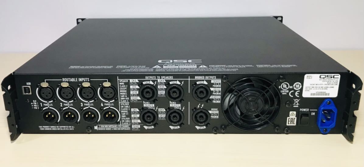 KGNY3979 QSC キューエスシー PLD4.3 4ch 4チャンネル パワーアンプ PA機器 オーディオ機器 ラック型 AC100V-240V 現状品の画像8
