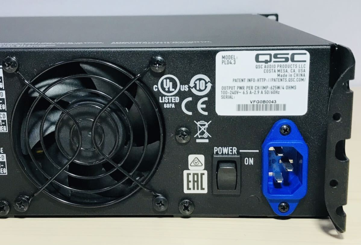 KGNY3979 QSC キューエスシー PLD4.3 4ch 4チャンネル パワーアンプ PA機器 オーディオ機器 ラック型 AC100V-240V 現状品の画像9