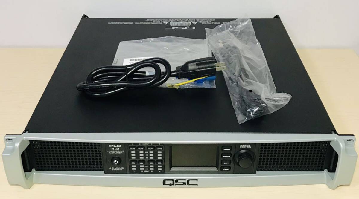 KGNY3979 QSC cue essi-PLD4.3 4ch 4 channel power amplifier PA equipment audio equipment rack type AC100V-240V present condition goods 