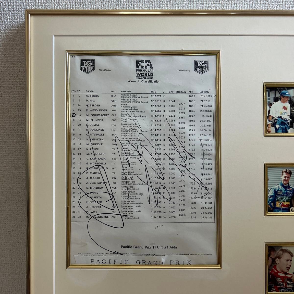 ミハエル・シューマッハ サイン入り　F1ワールドチャンピオンシップ 1994