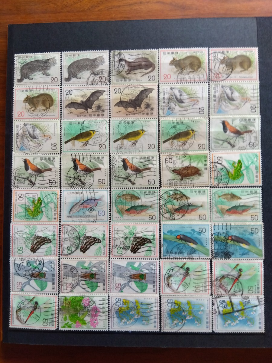 自然保護シリーズ切手 使用済 40枚の画像1