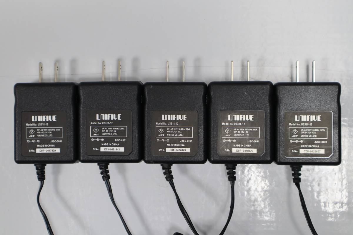 S0846(SLL) Y 　【美品】【5個セット】 UNIFIVE　US318-12　DC12V　1.5A_画像1