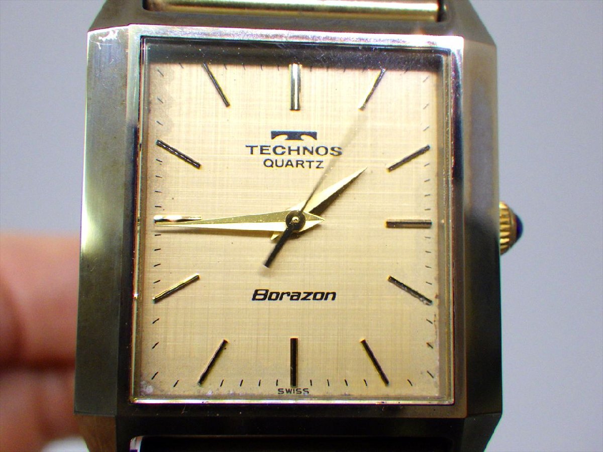 L27 бесплатная доставка подлинная вещь TECHNOS Borazon Tecnos bolazon кварц рабочий товар T0I0100 наручные часы 