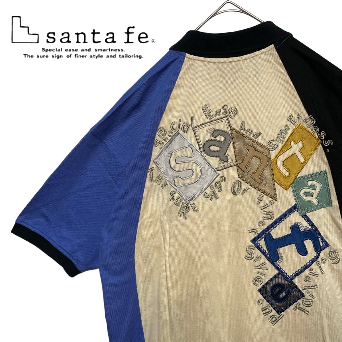 【美品】santafe サンタフェ バック刺繍 ポロシャツ サイズ4
