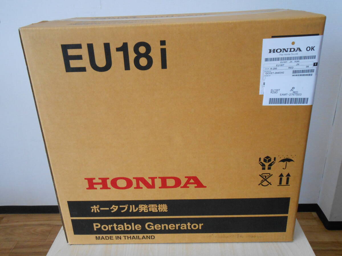 25368 新品 未使用 未開封 HONDA ホンダ ポータブル発電機 EU18i Portable Generater インバータ発電機 保証書有_画像1