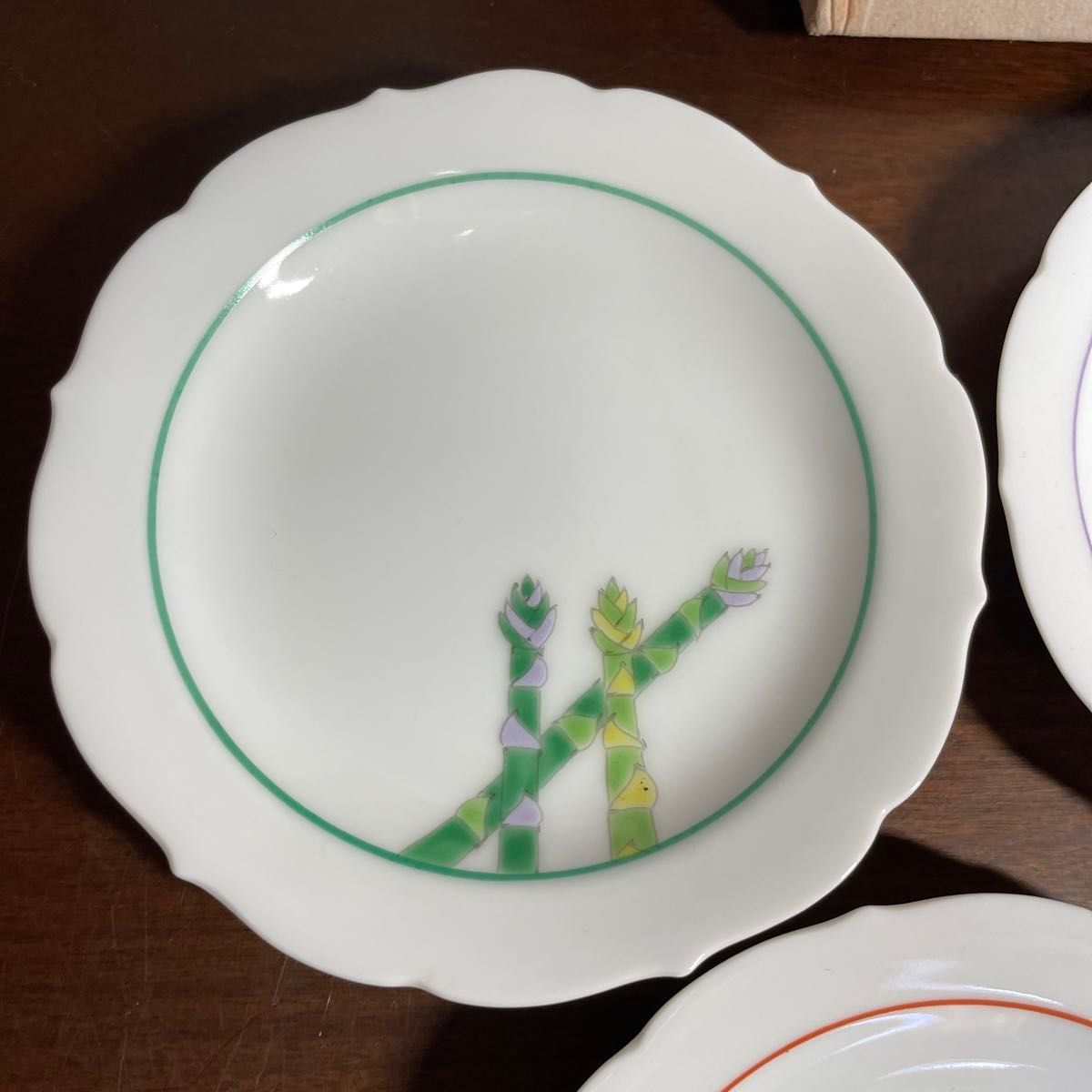深川製磁 食器 プレート 小皿　野菜柄違い5枚 豆皿