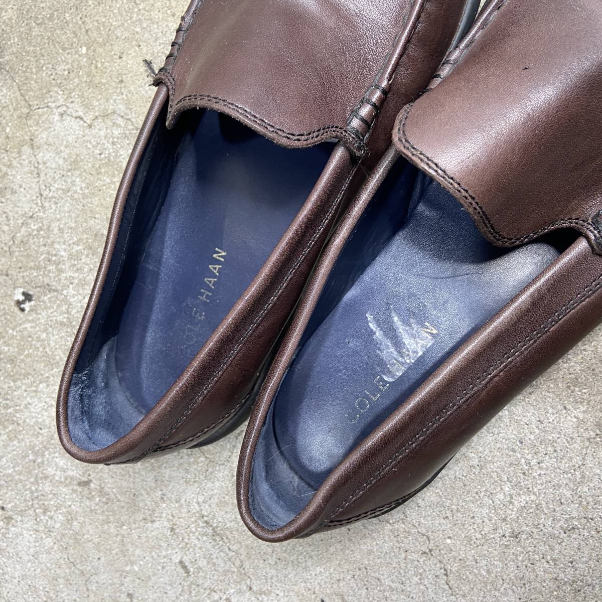 ☆送料無料☆COLE HAAN☆コールハーン☆レザースリッポンシューズ☆ブラウン☆ローファー☆US8.5☆革靴☆26.5ｃｍ☆Ｌ２３Ｍ_画像6