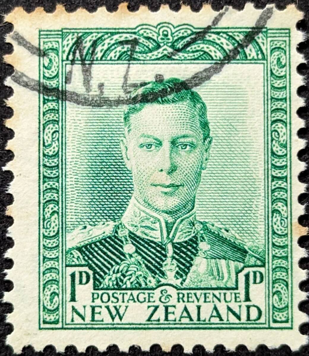 [ foreign stamp ] New Zealand 1938 year 03 month 01 day issue King * George 5.-2. seal attaching 