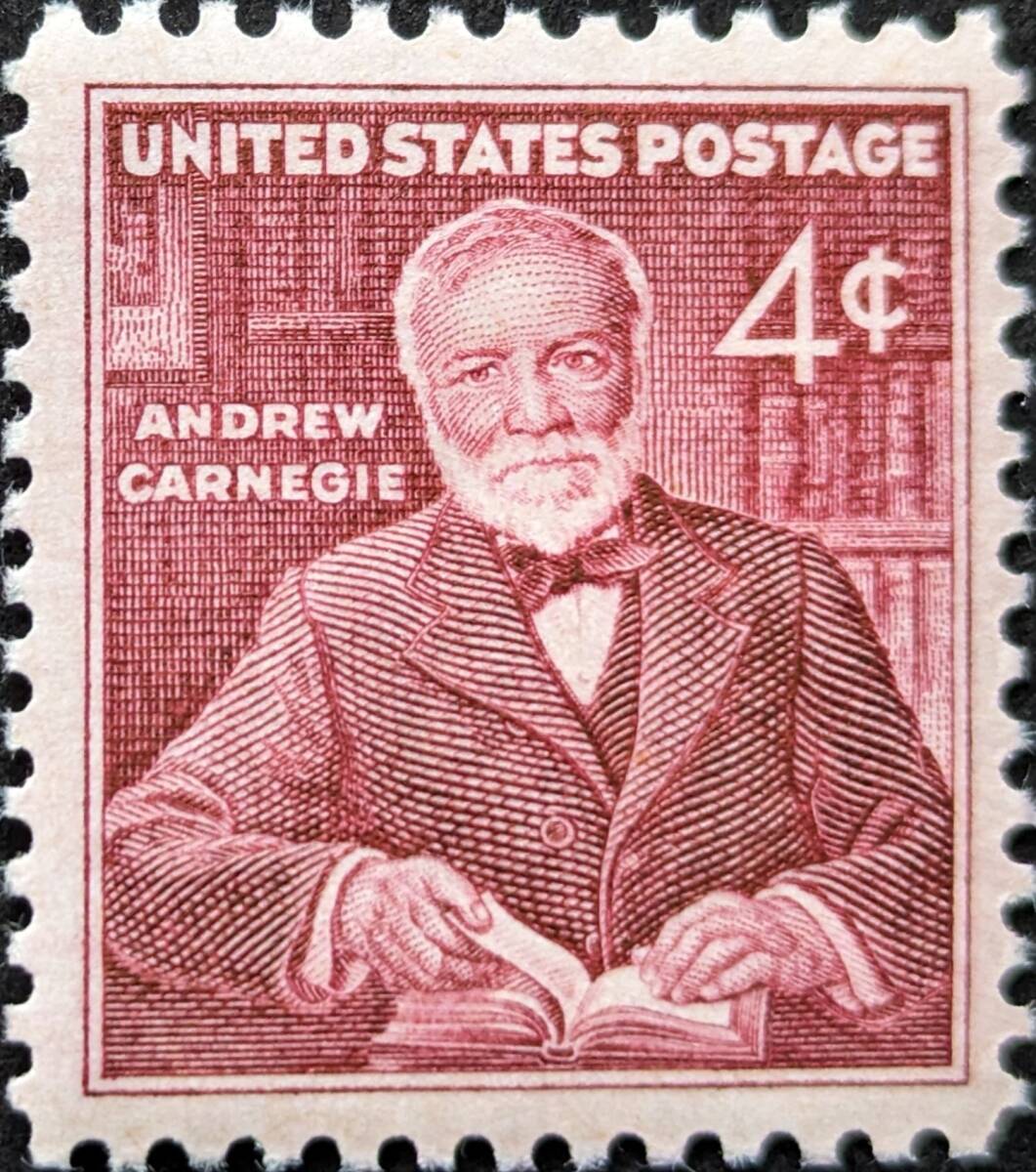 【外国切手】 アメリカ合衆国 1960年11月25日 発行 アンドリュー・カーネギー 未使用_画像1