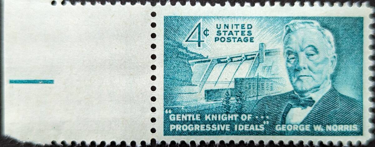 【外国切手】 アメリカ合衆国 1961年07月11日 発行 ジョージ・W・ノリス上院議員 未使用_画像1